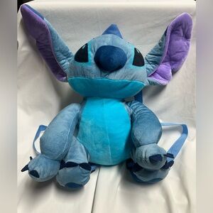 Disney Lilo & Stitch Blue Plush Stuffed  Backpack Purse 12” Adjustable